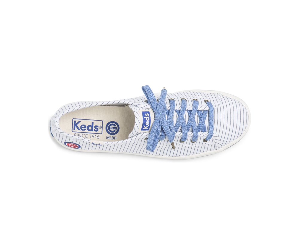 Πανινα Παπουτσια Γυναικεια - Keds Kickstart Mlb® - Λευκα - HSPBT0163